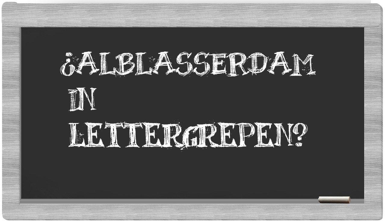 ¿Alblasserdam en sílabas?