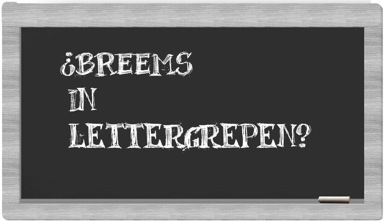 ¿Breems en sílabas?