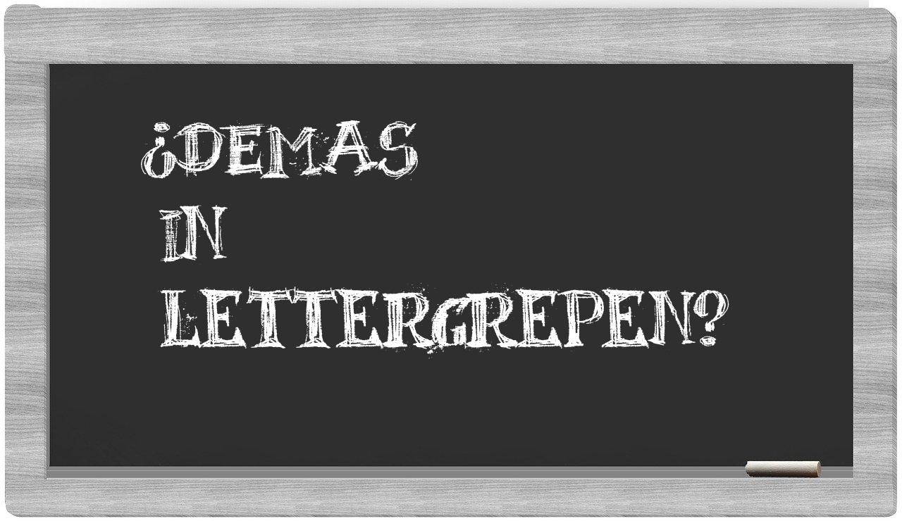 ¿Demas en sílabas?