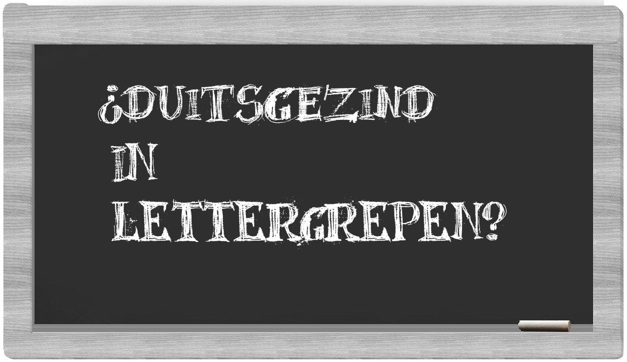 ¿Duitsgezind en sílabas?