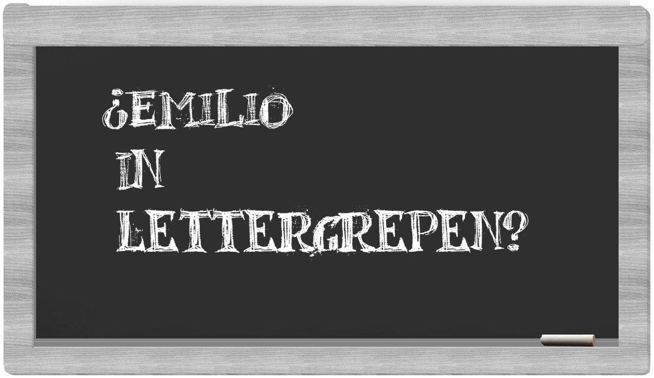 ¿Emilio en sílabas?