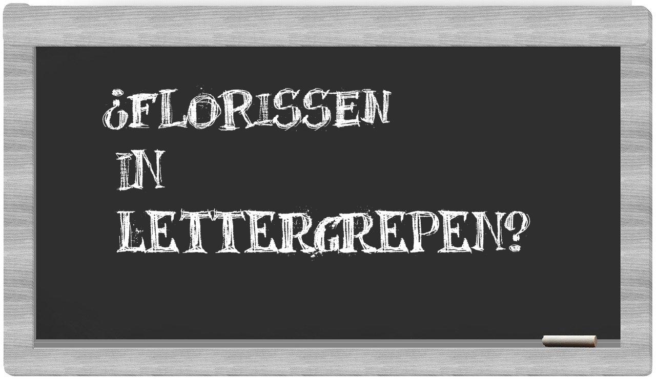 Florissen in syllables