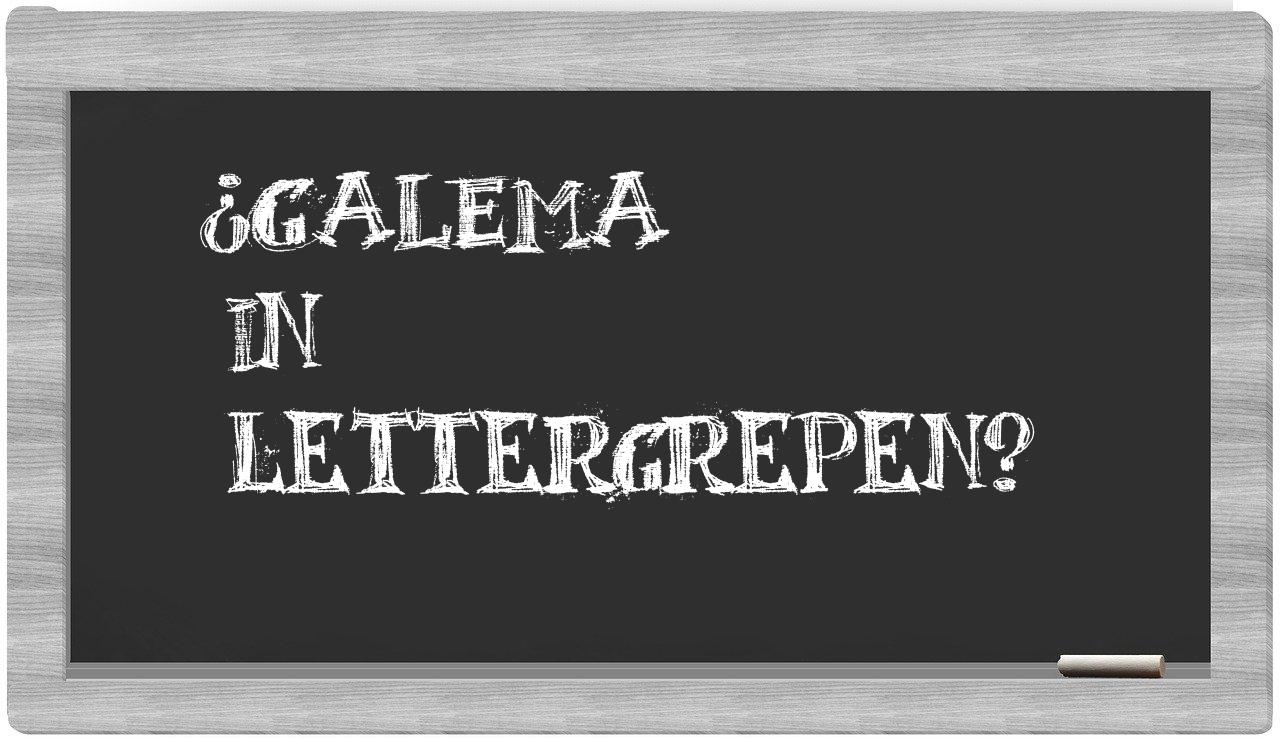 ¿Galema en sílabas?