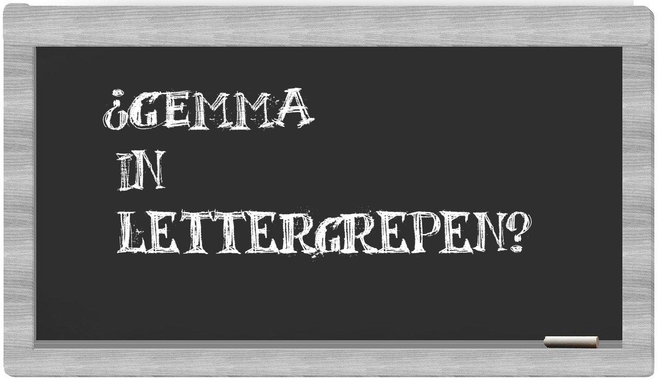 ¿Gemma en sílabas?