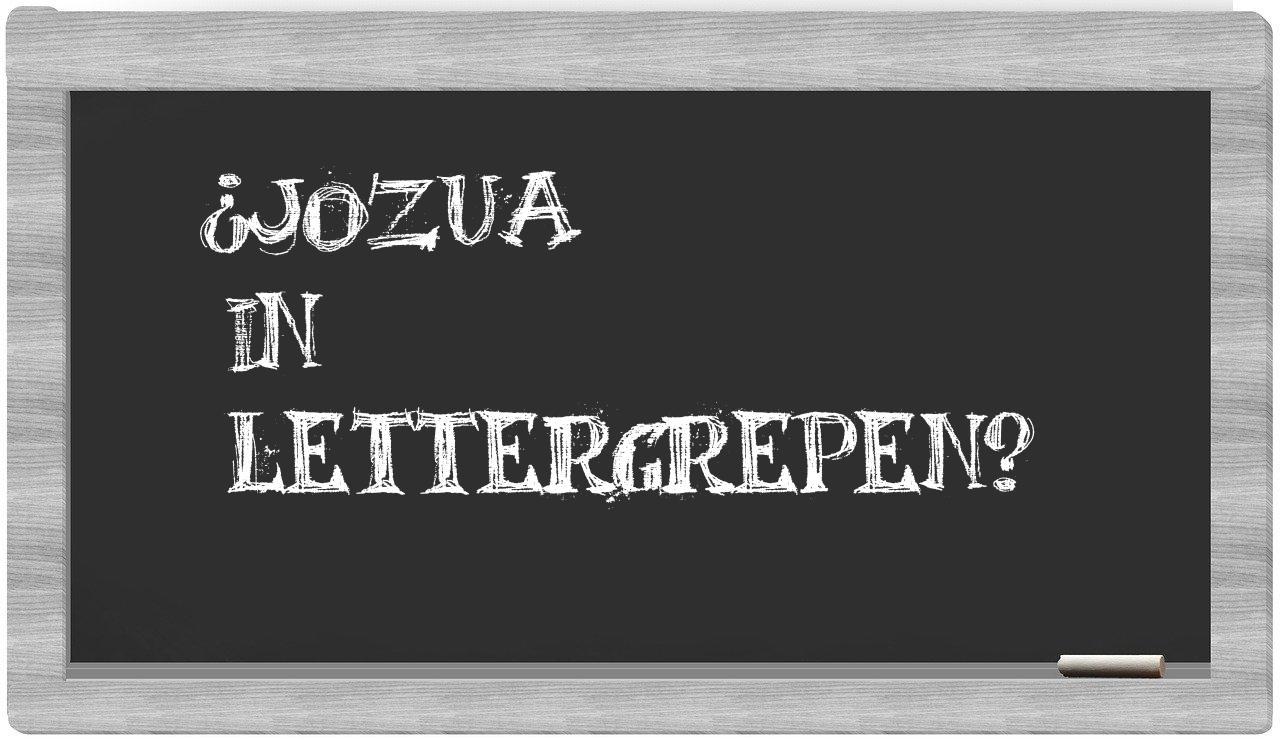 ¿Jozua en sílabas?