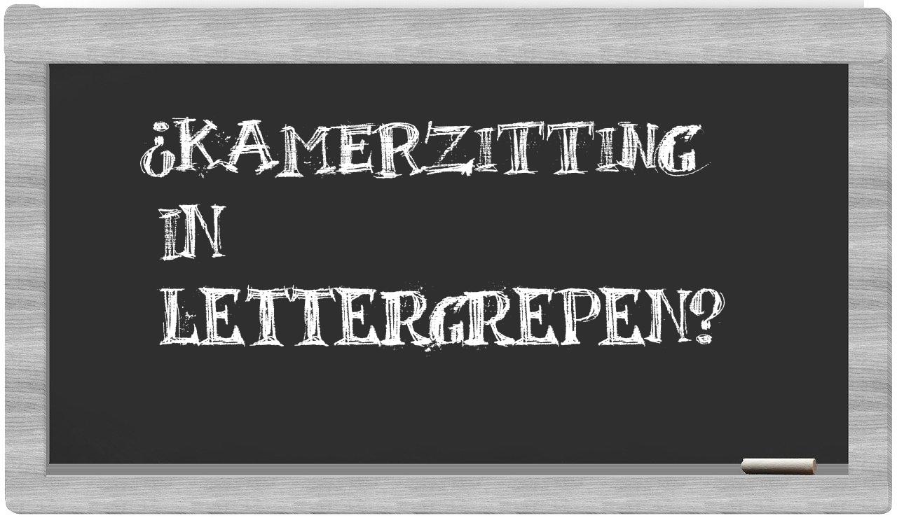 Kamerzitting in syllables