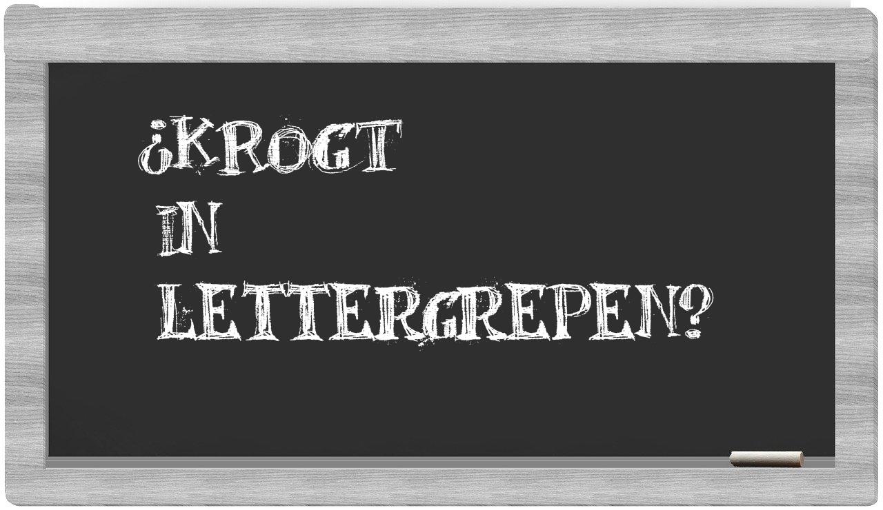 Krogt in syllables