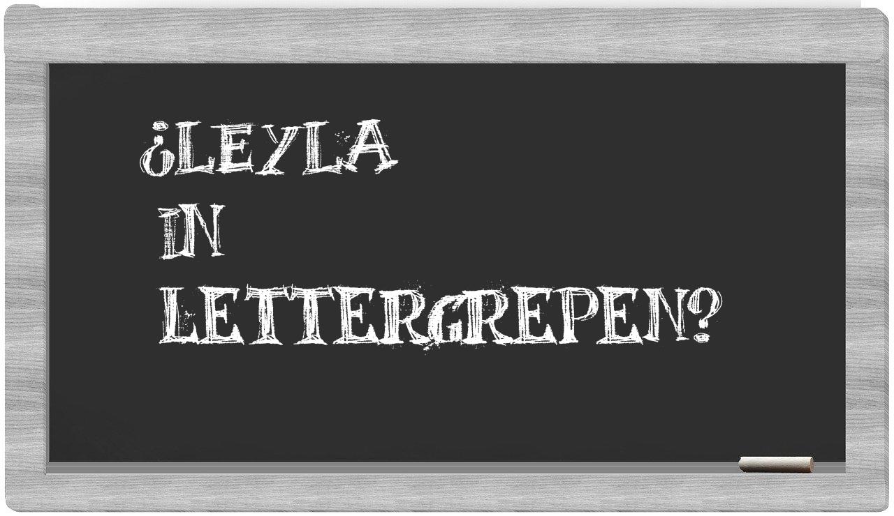 ¿Leyla en sílabas?