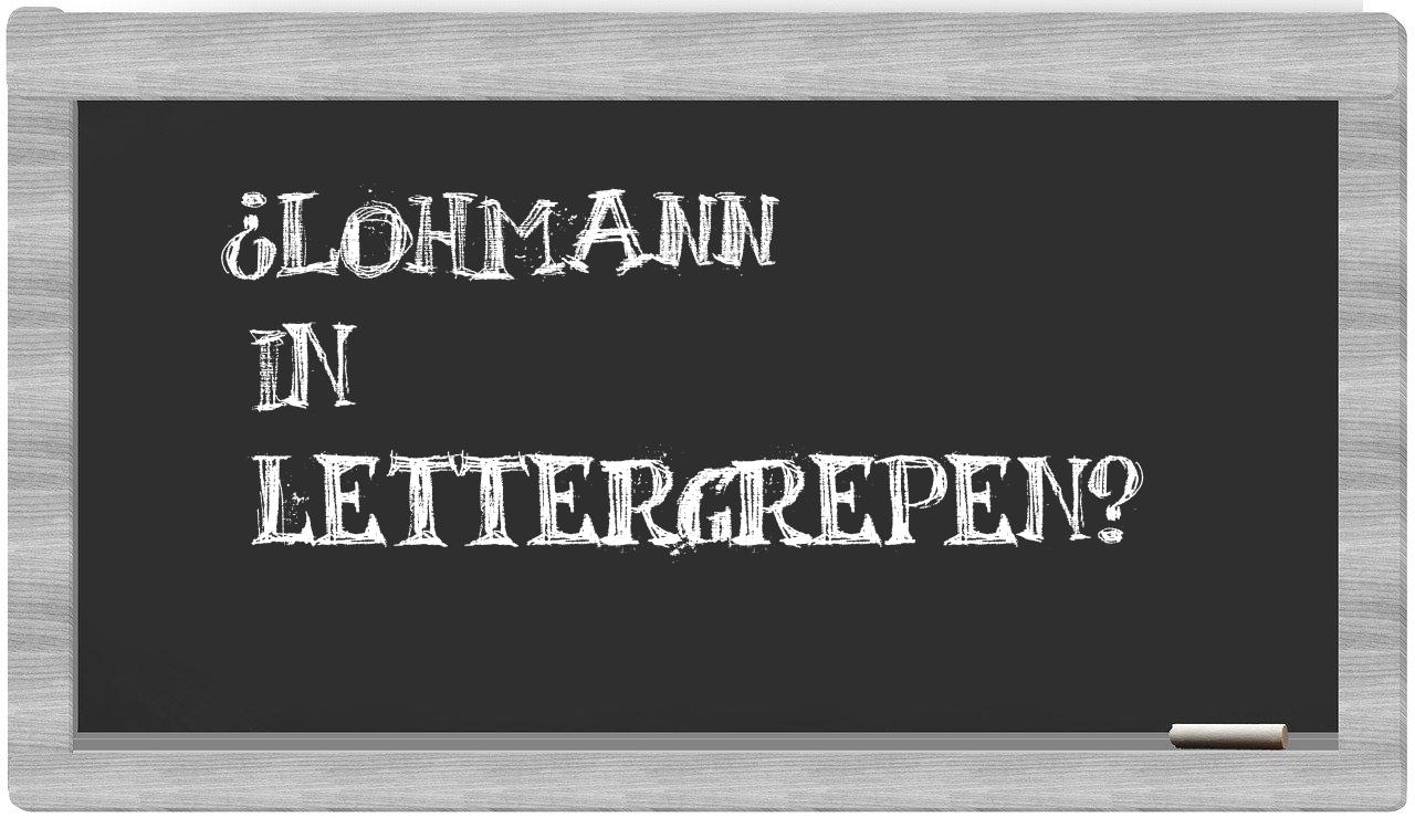 ¿Lohmann en sílabas?