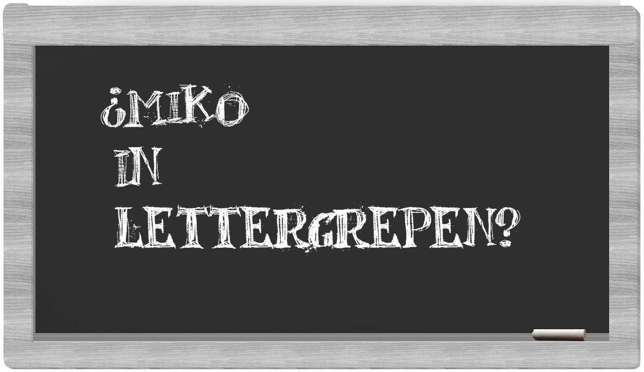 ¿Miko en sílabas?