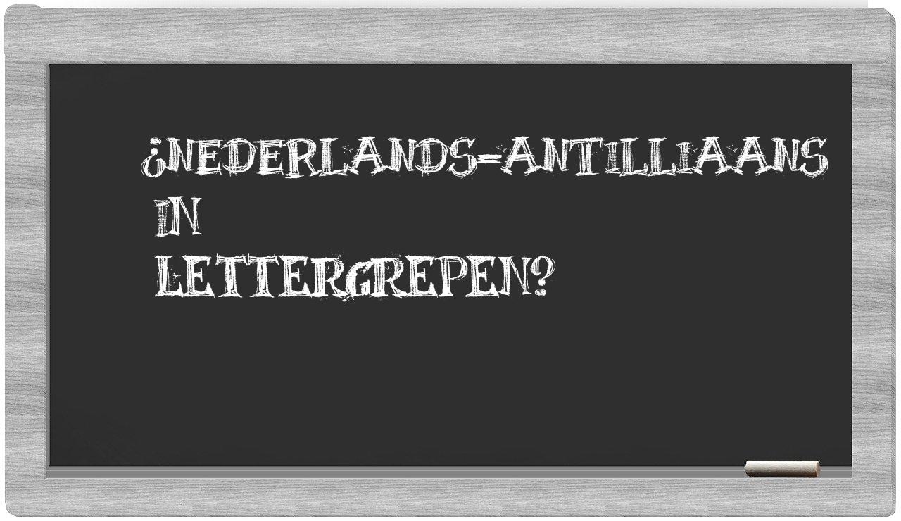 Nederlands-Antilliaans in syllables