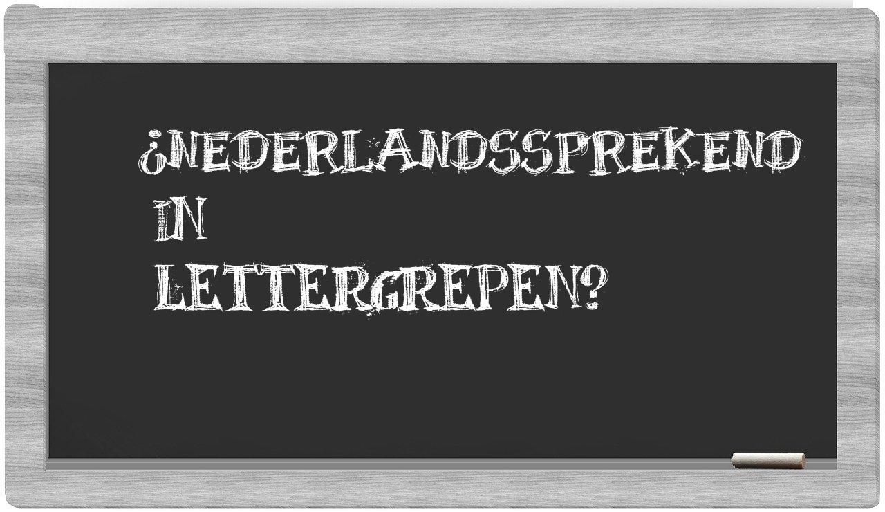 Nederlandssprekend in syllables