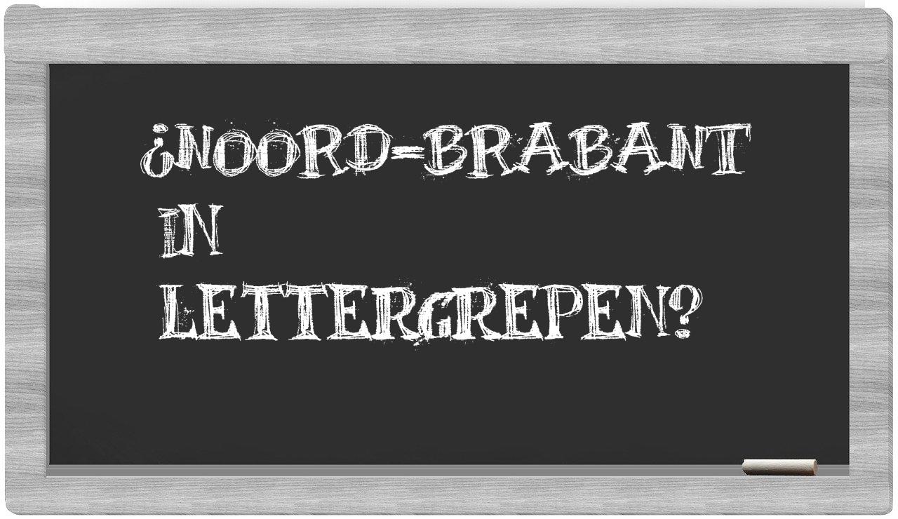 Noord-Brabant in syllables