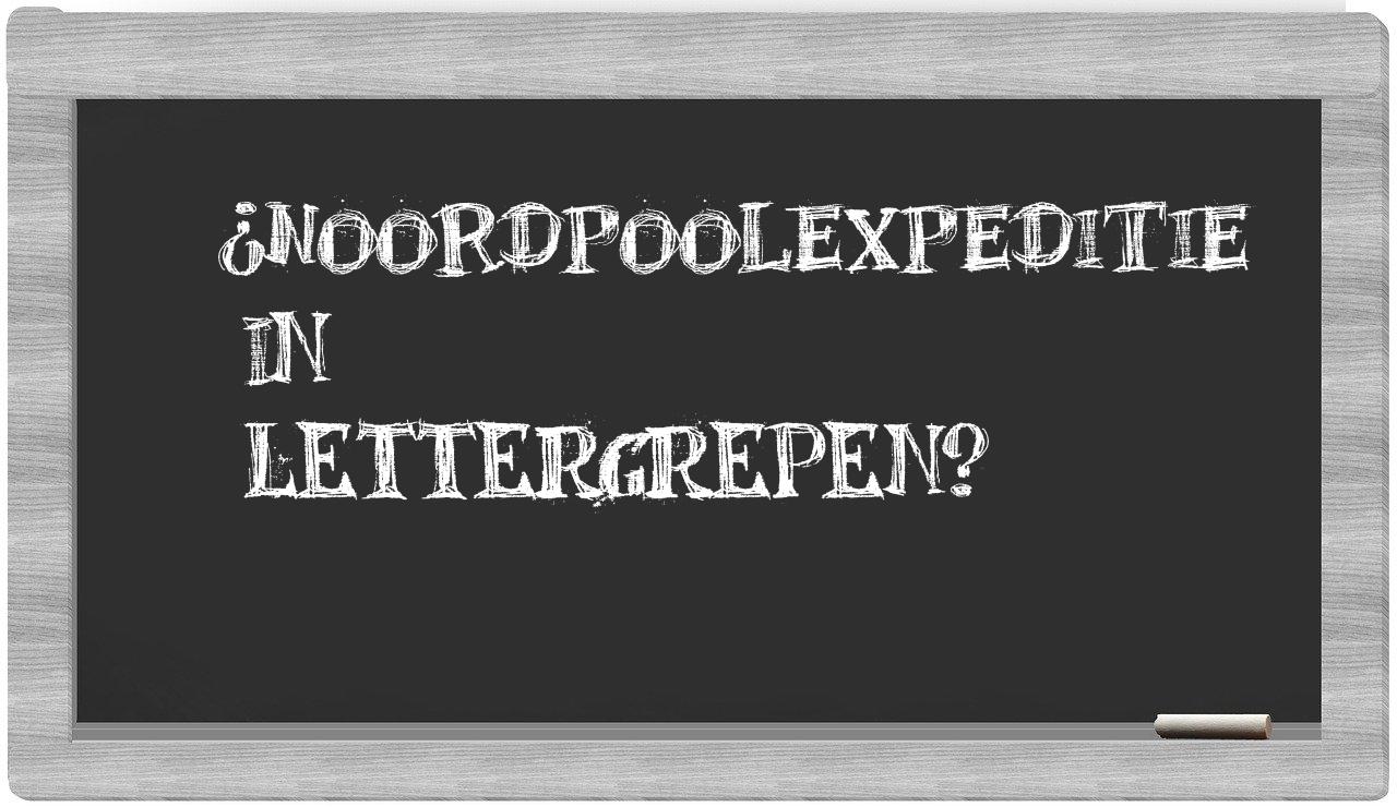 Noordpoolexpeditie in syllables