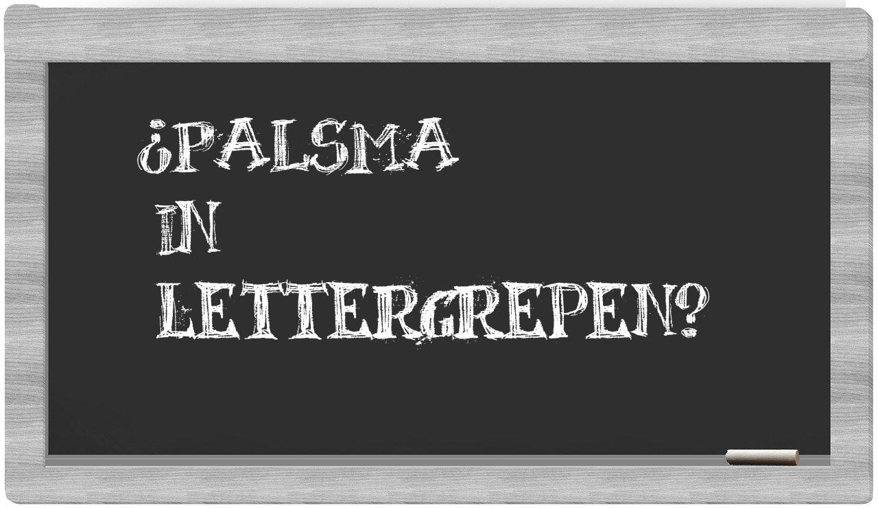 ¿Palsma en sílabas?