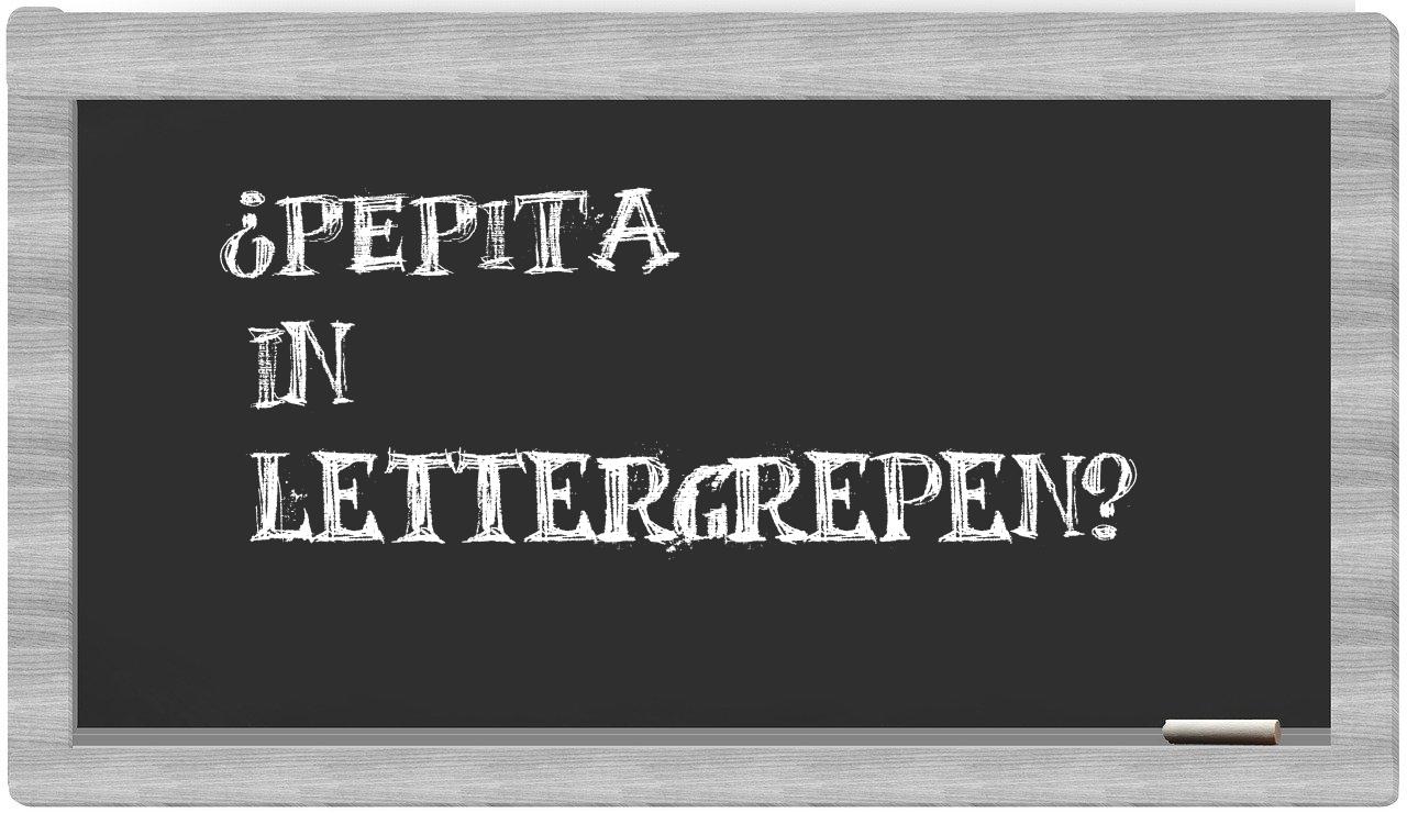 ¿Pepita en sílabas?