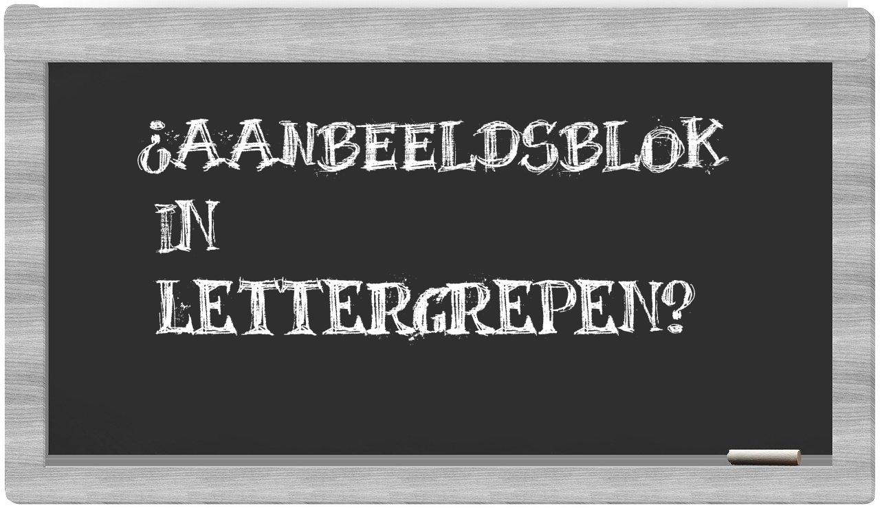 ¿aanbeeldsblok en sílabas?