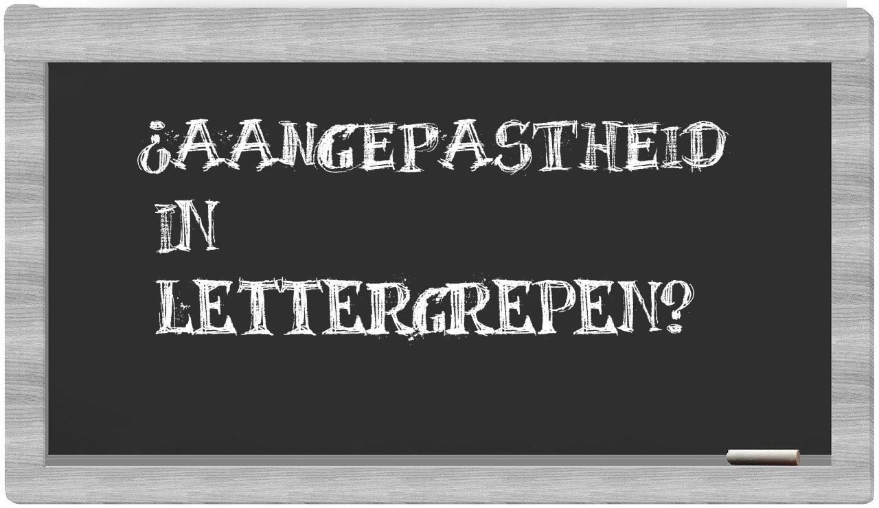 ¿aangepastheid en sílabas?