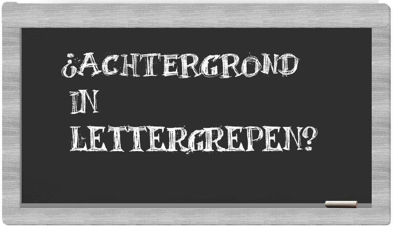 achtergrond in syllables
