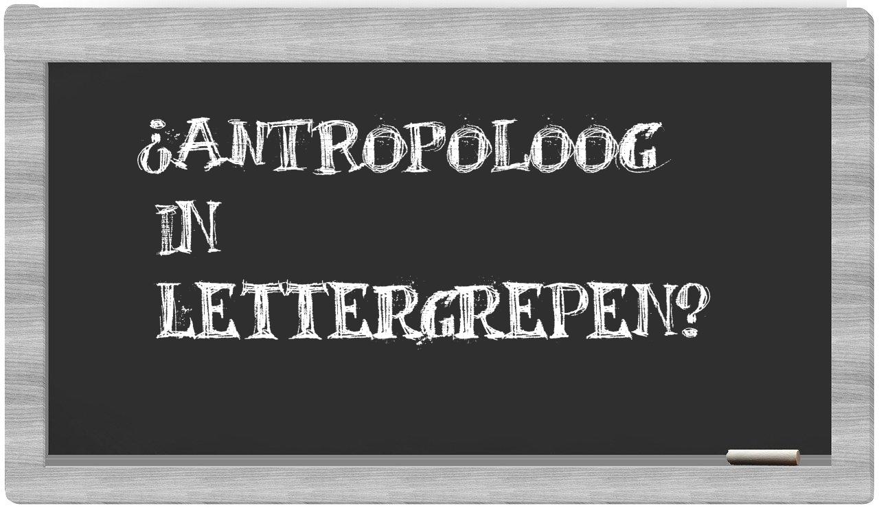 antropoloog in syllables