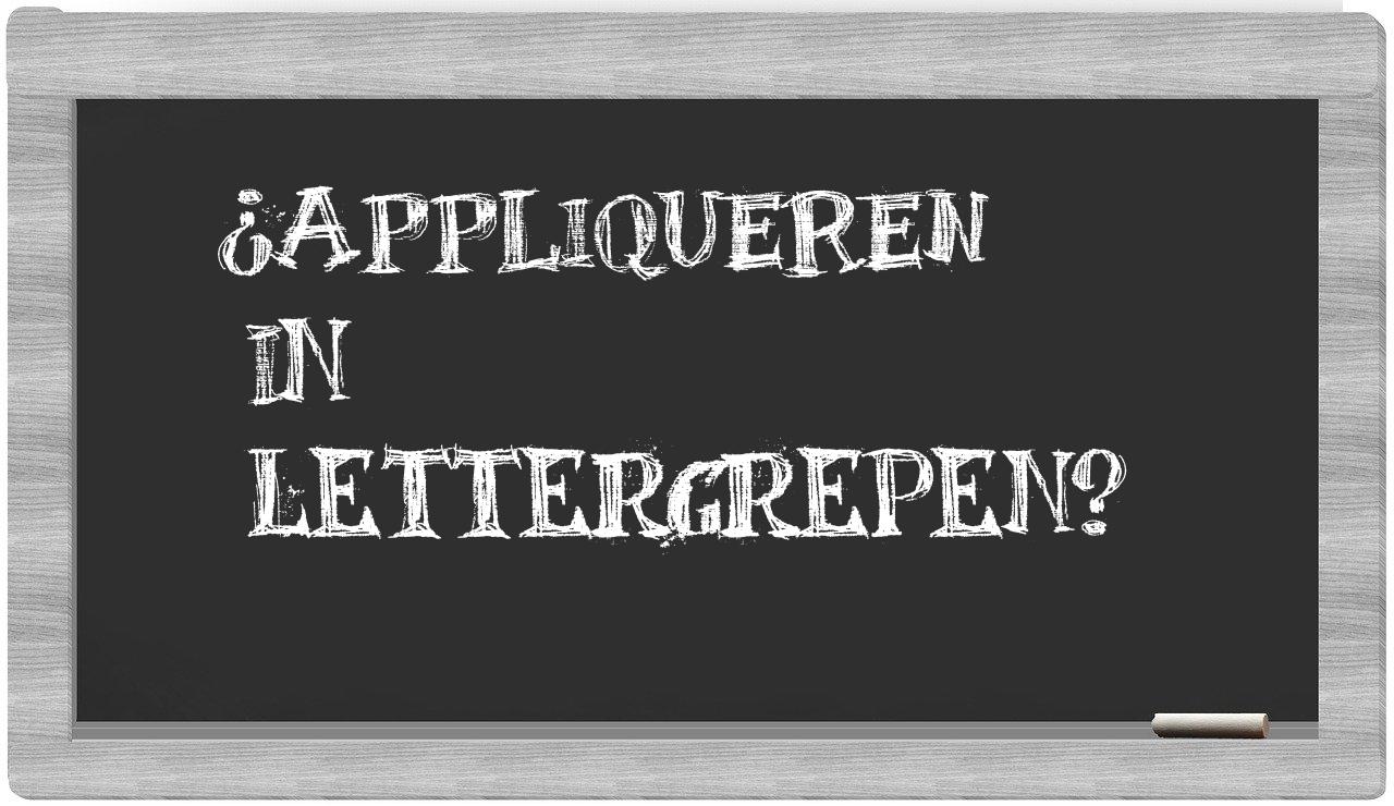 appliqueren in syllables
