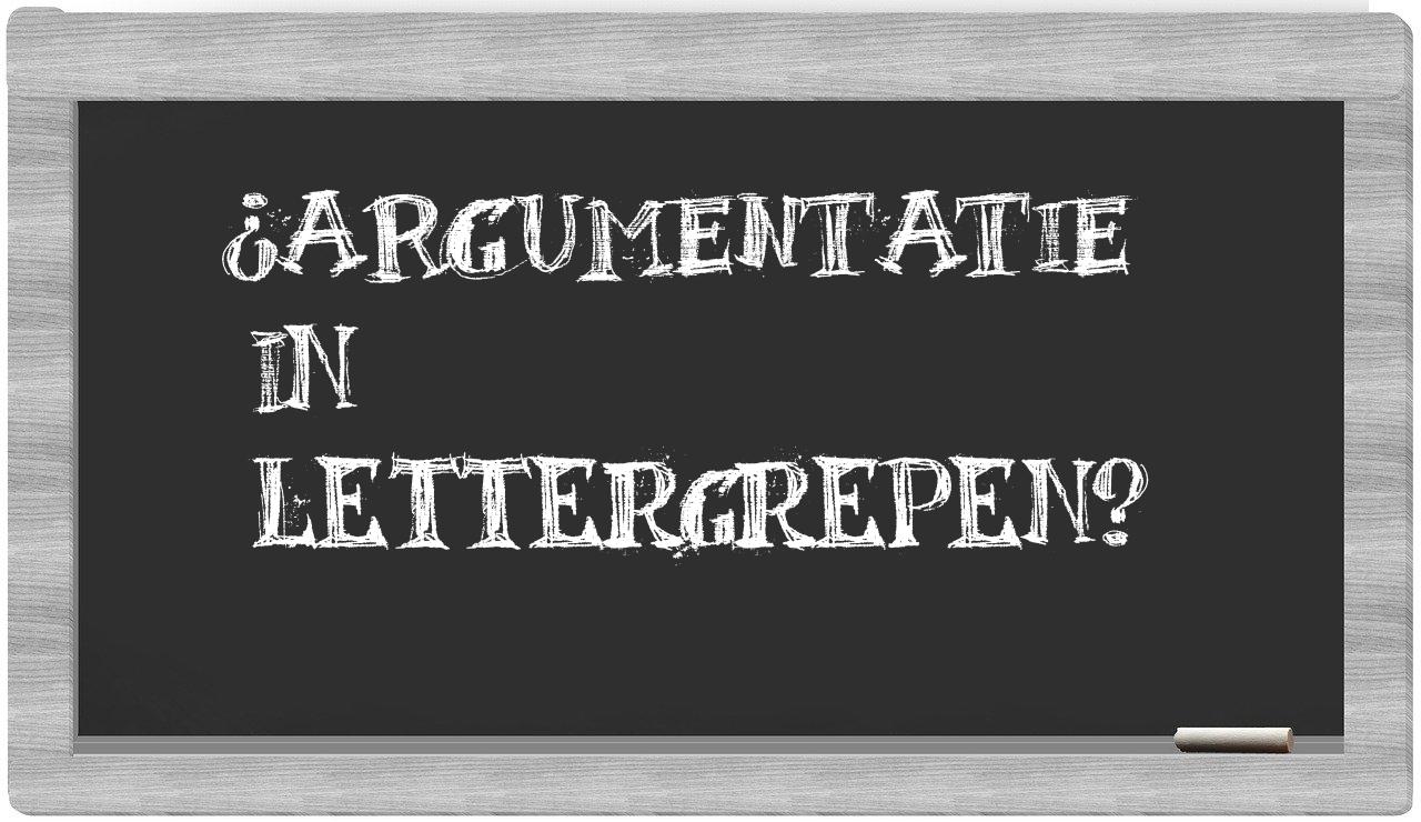 ¿argumentatie en sílabas?