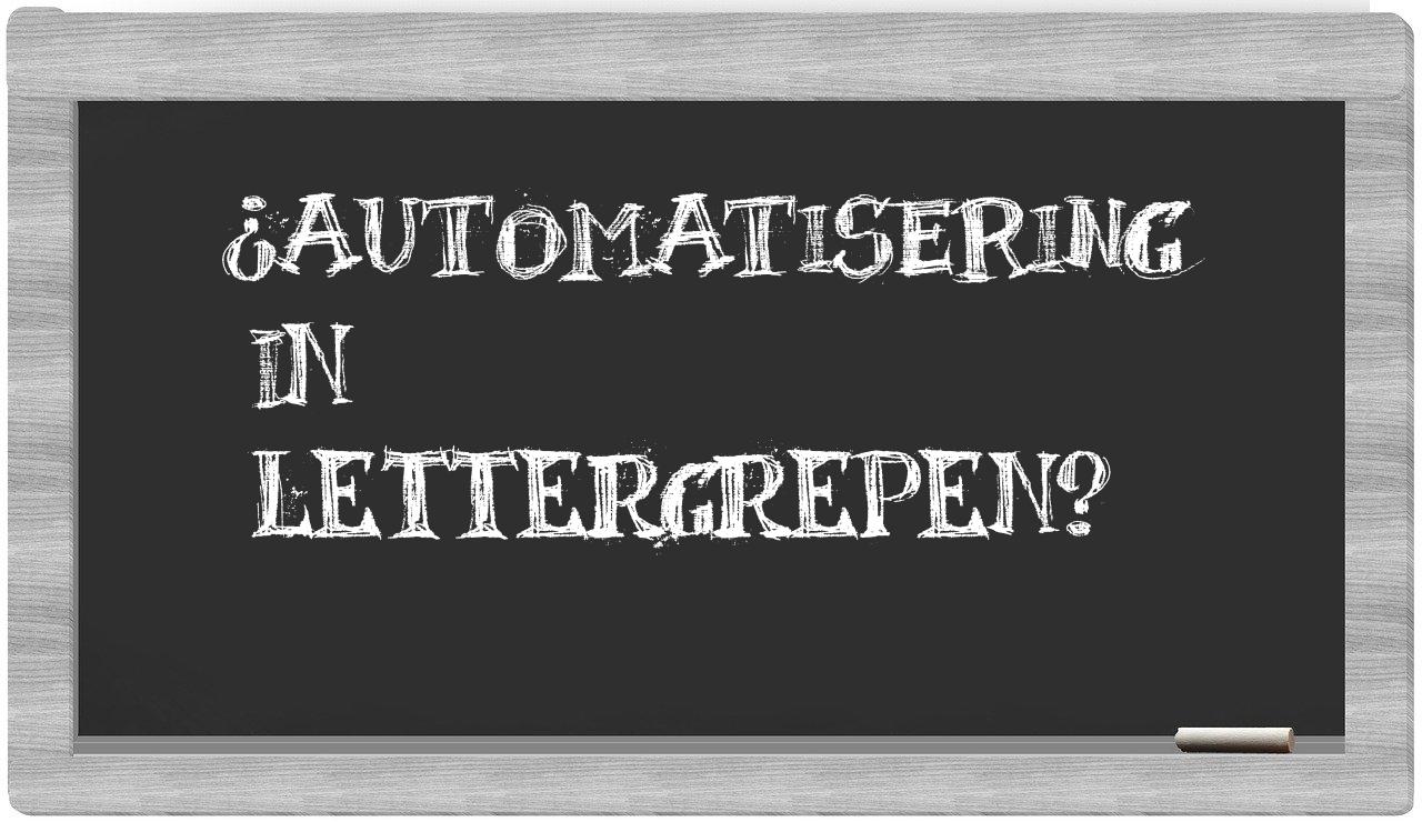 ¿automatisering en sílabas?