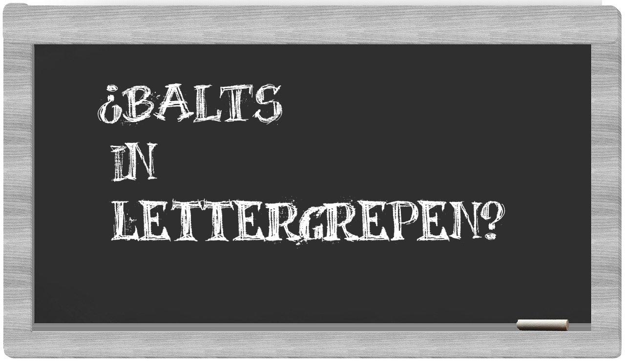 ¿balts en sílabas?