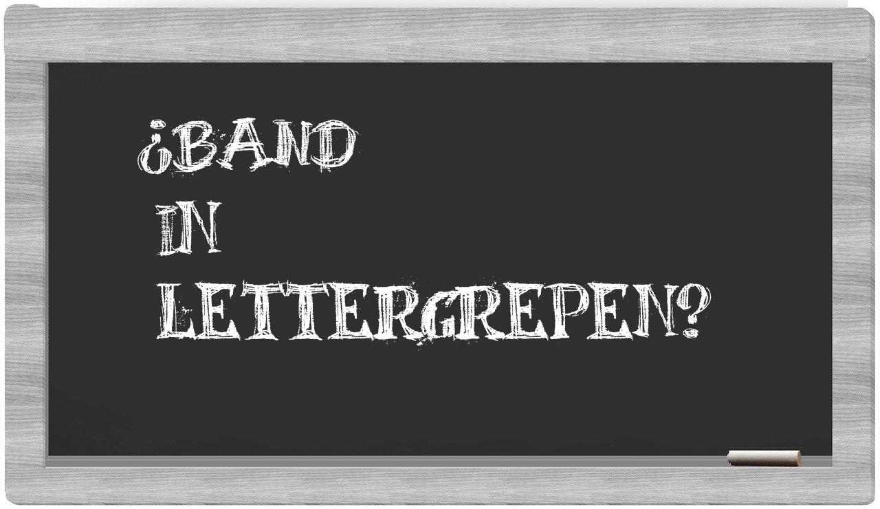 ¿band en sílabas?