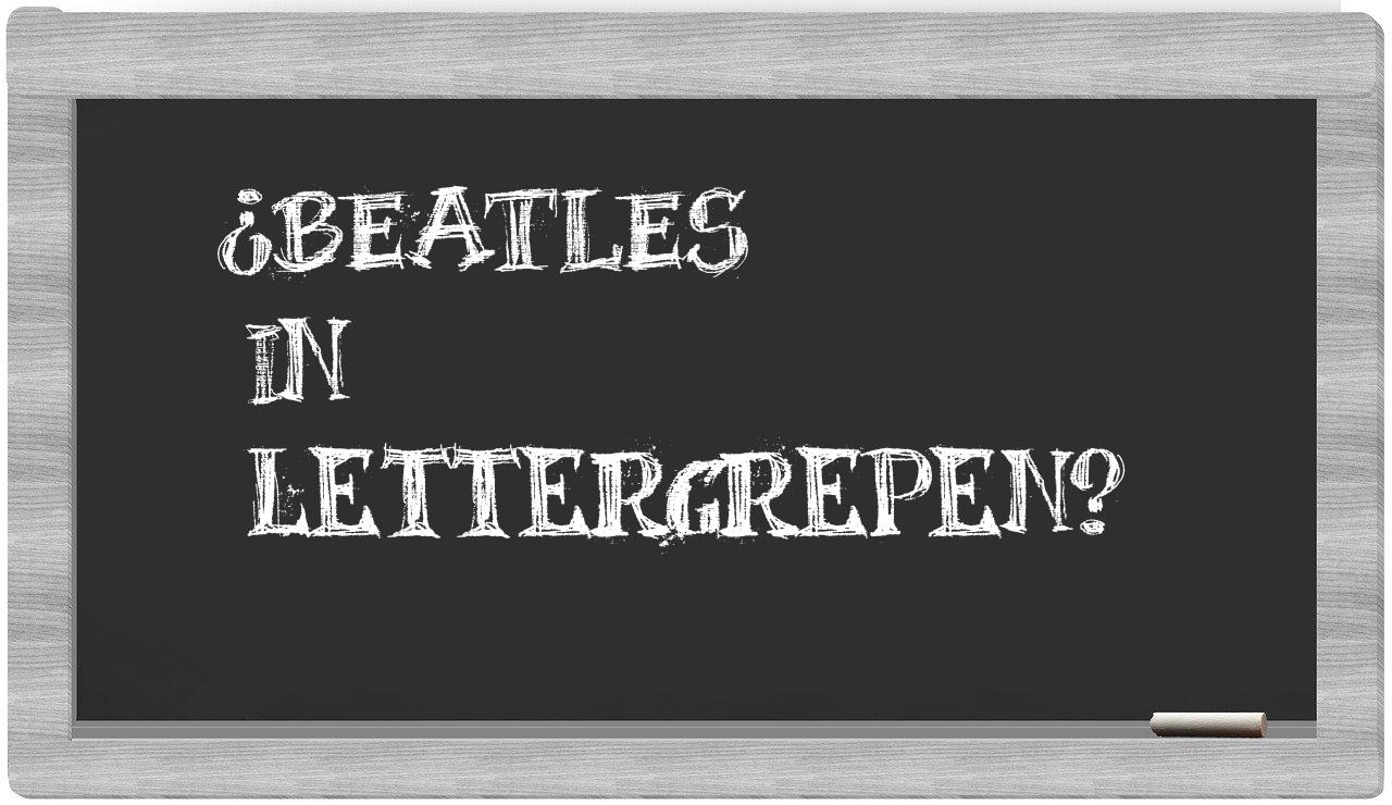 ¿beatles en sílabas?
