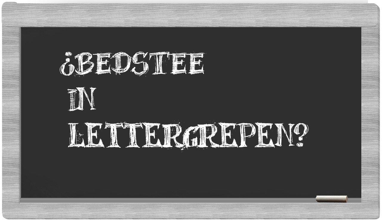 ¿bedstee en sílabas?