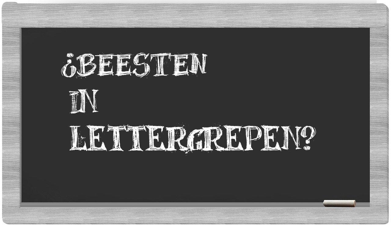 ¿beesten en sílabas?