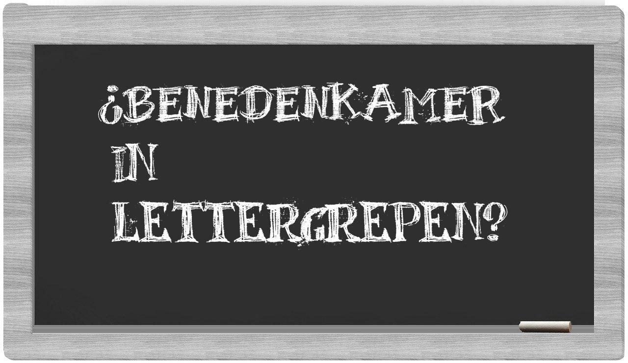 benedenkamer in syllables