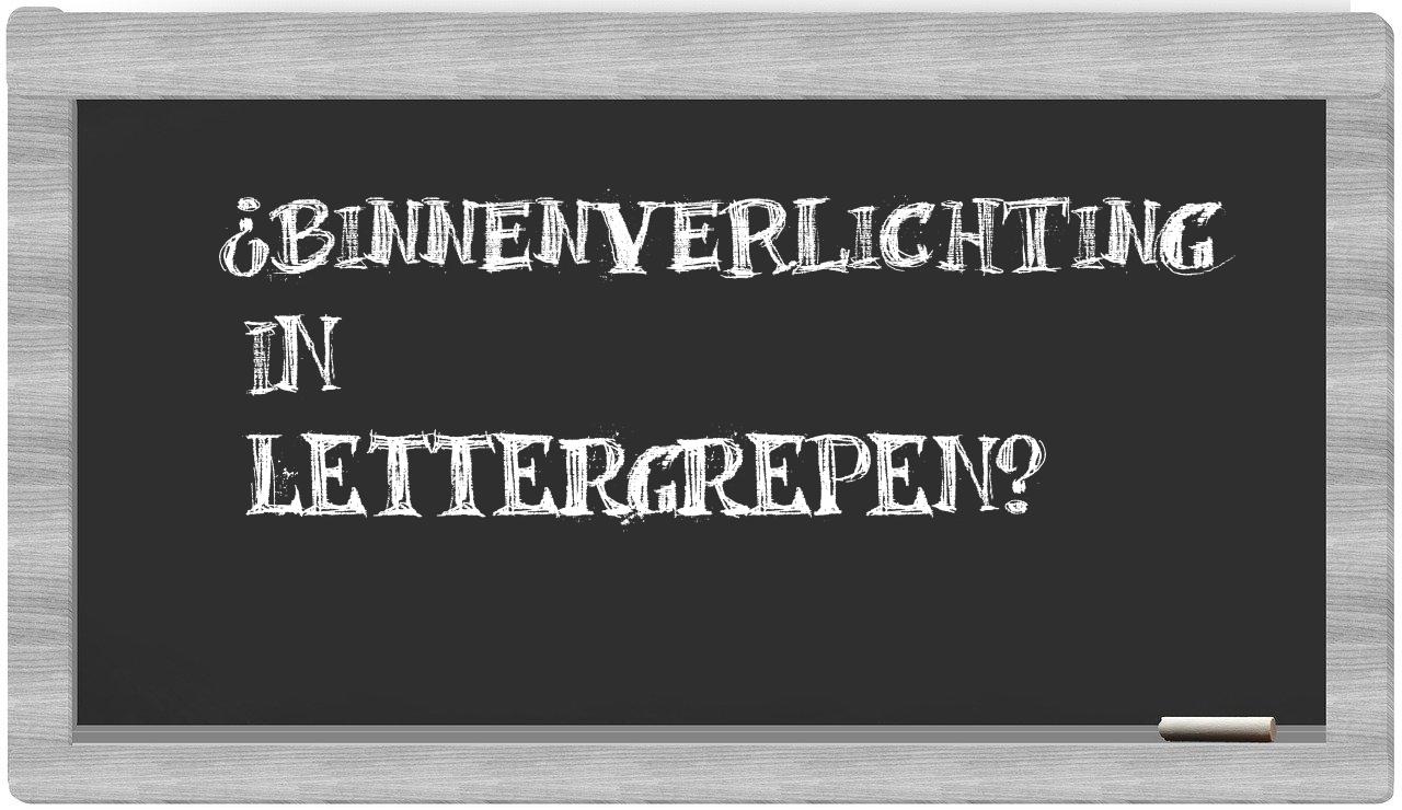 ¿binnenverlichting en sílabas?