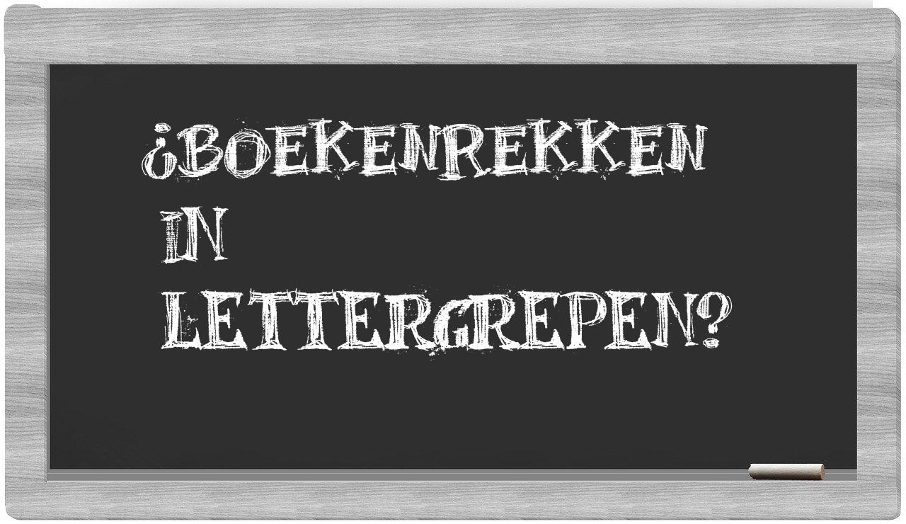 boekenrekken in syllables