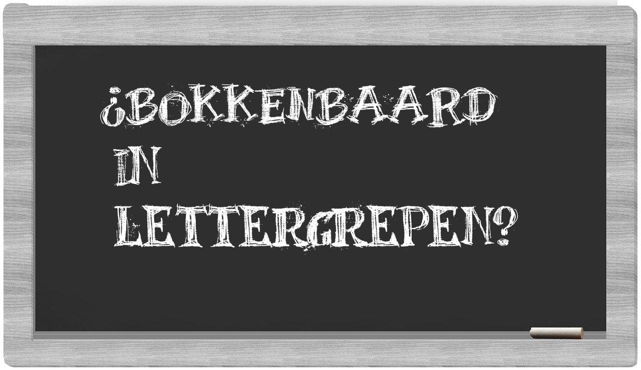 bokkenbaard in syllables