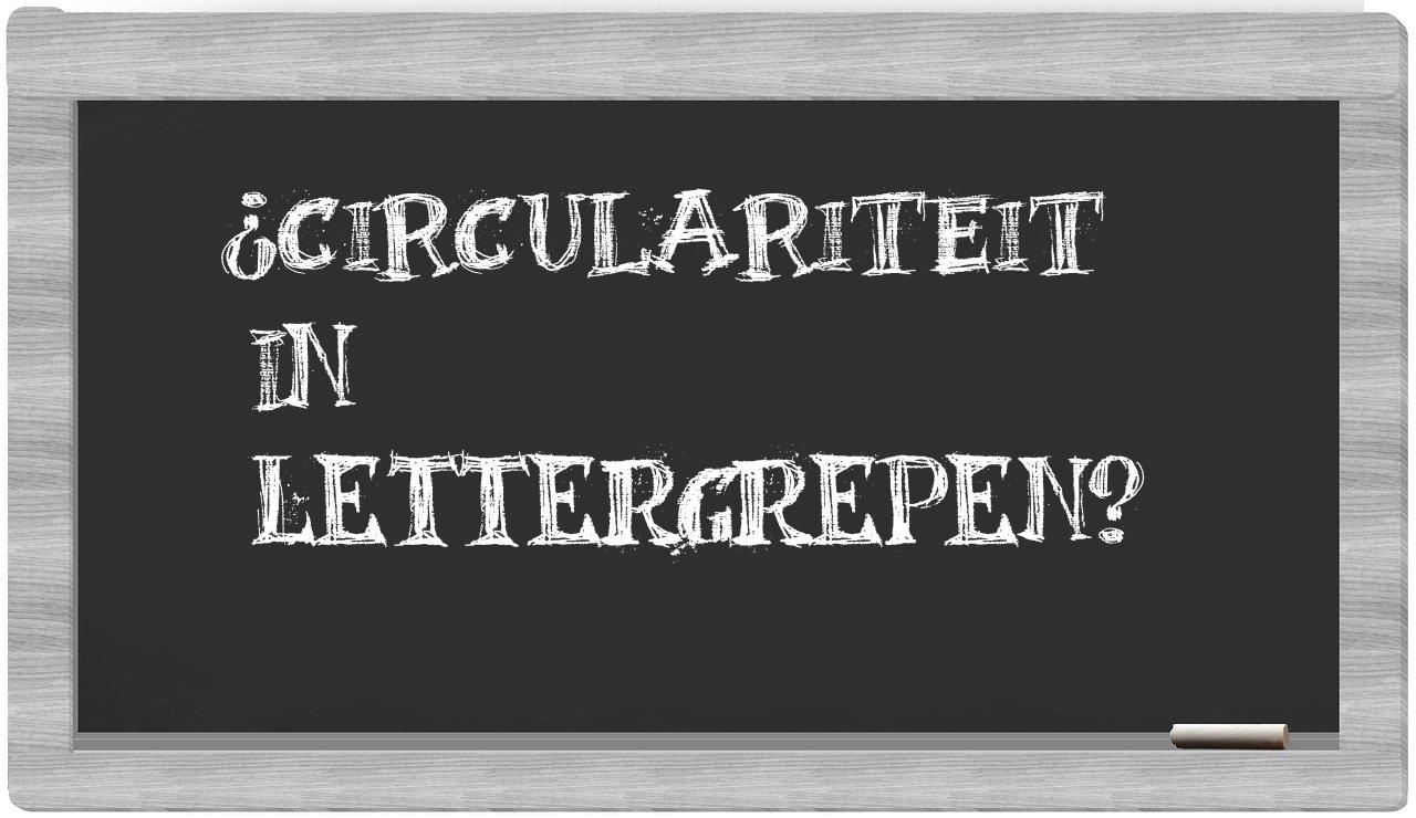 ¿circulariteit en sílabas?