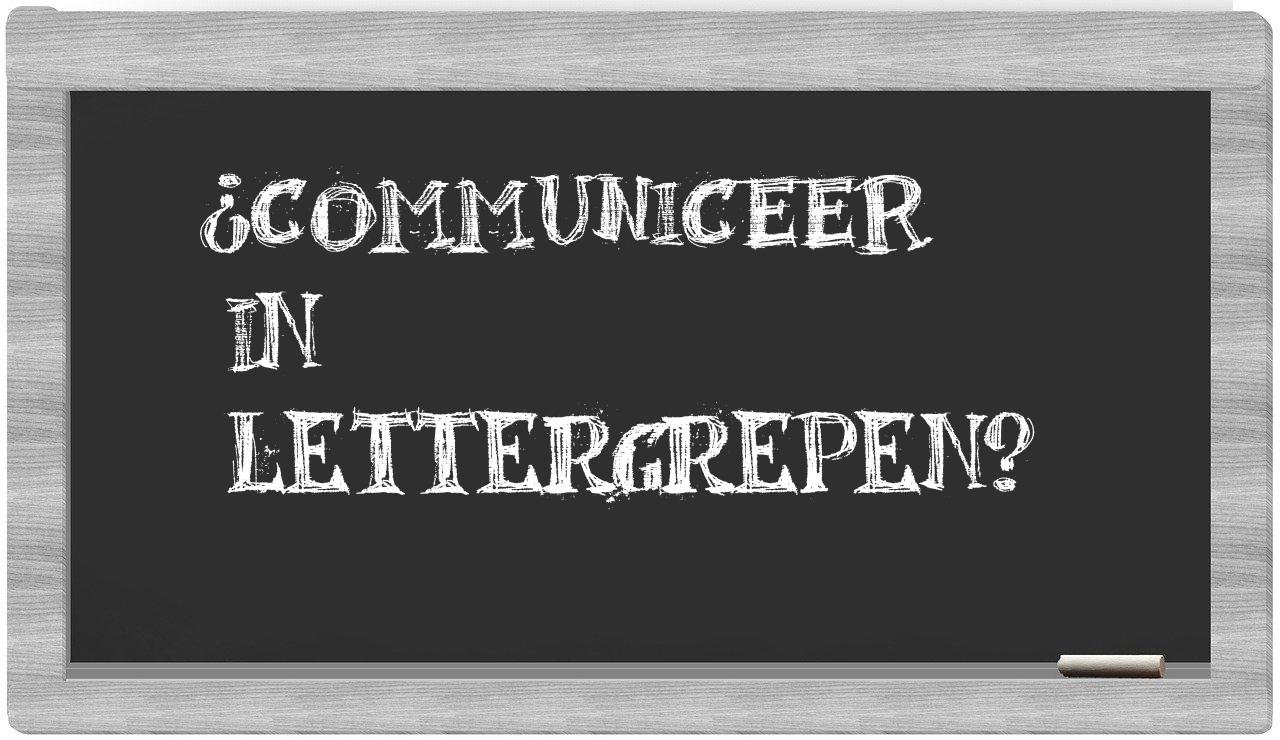 ¿communiceer en sílabas?