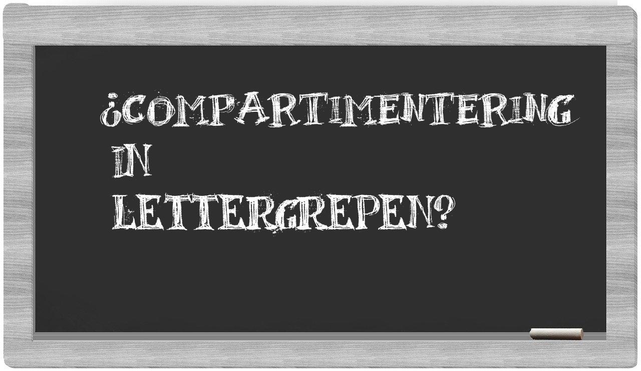 compartimentering in syllables