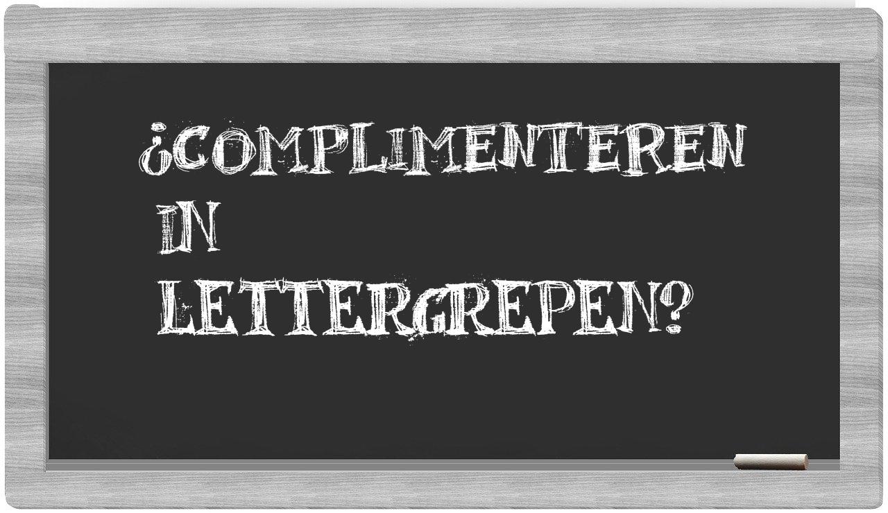 complimenteren in syllables