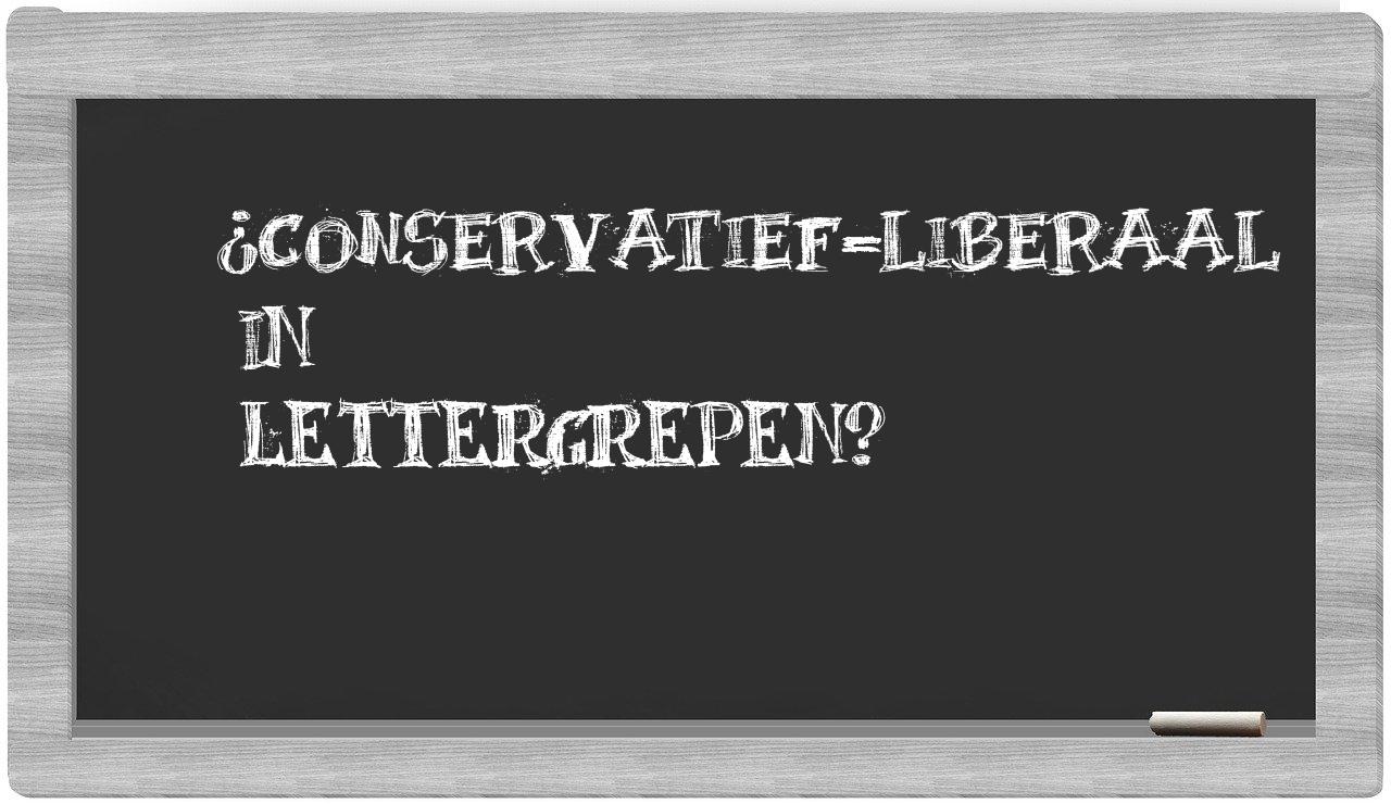conservatief-liberaal in syllables