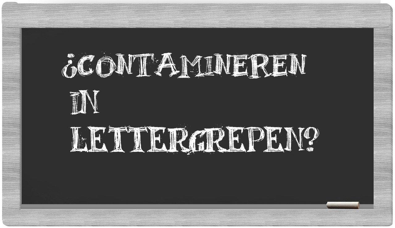 contamineren in syllables