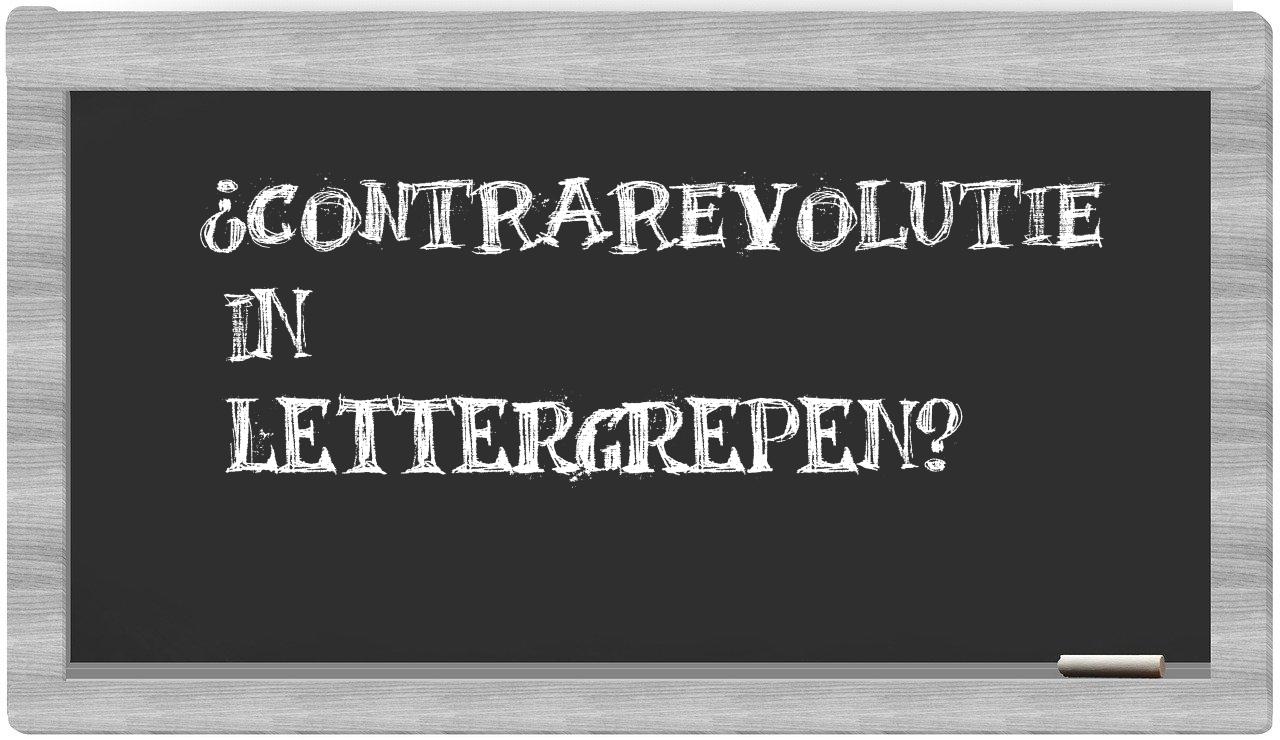 contrarevolutie in syllables