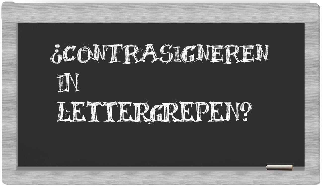 contrasigneren in syllables