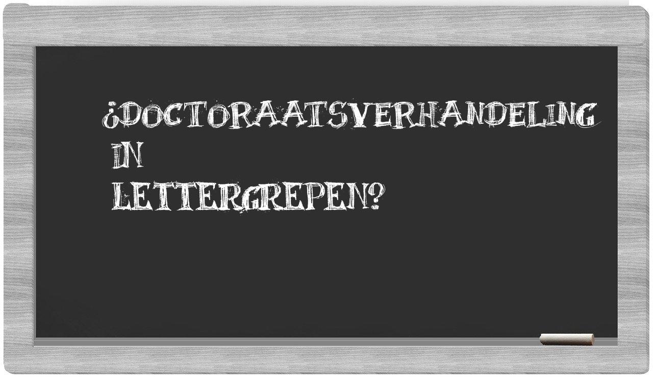 doctoraatsverhandeling in syllables