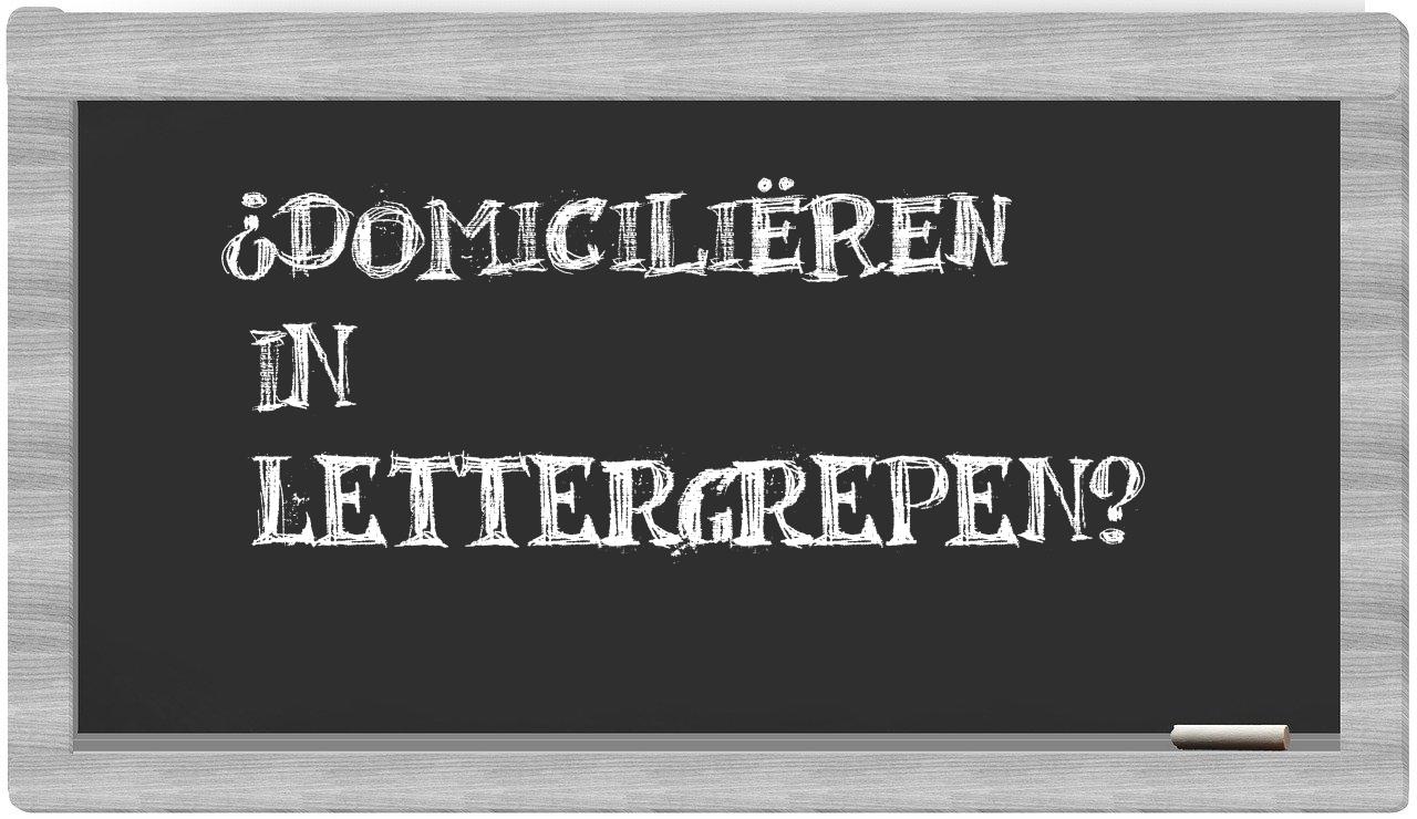 domiciliëren in syllables