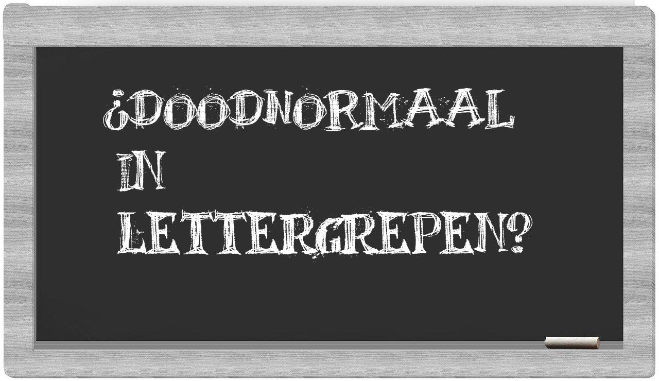 doodnormaal in syllables