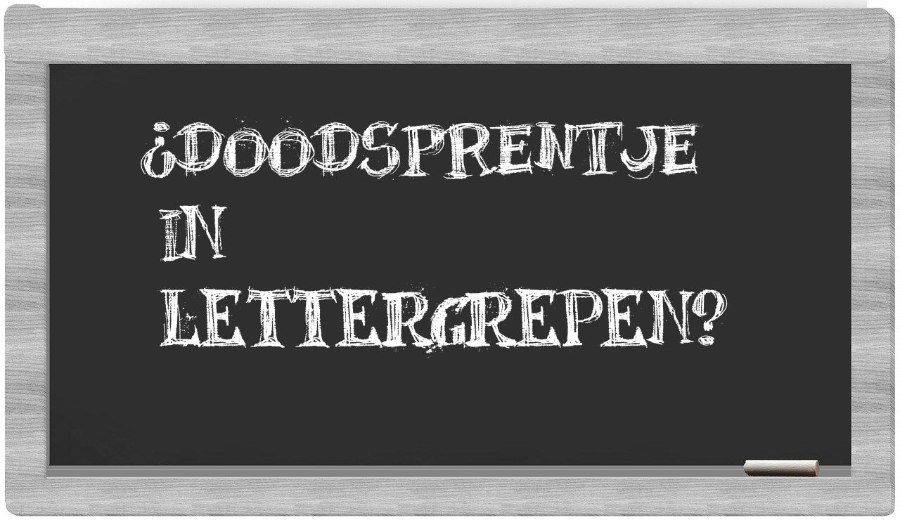 doodsprentje in syllables