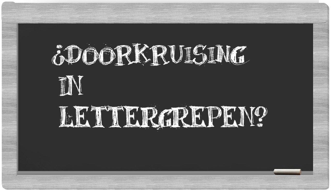 doorkruising in syllables