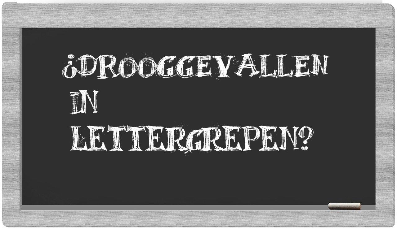 ¿drooggevallen en sílabas?